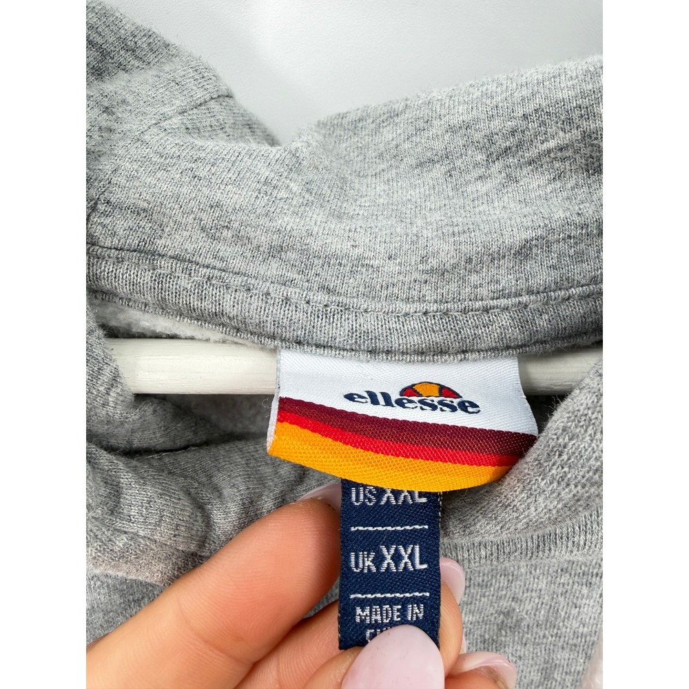 Ellesse Hoodie Mens XXL Gray Gottero Logo Pullover Sweatshirt SHS01150 - Picture 2 of 10